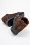 Women's Comfort Half Ankle Zippered Casual Boots Real Leather Hj 18810Z Nubuck Brown - 4