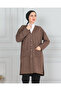 Women's Mother Long Thin Buttoned Pocketed Combed Cotton Cardigan Mother's Day - 5