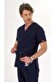 Navy Blue U-Flex Lycra Scrubs Team Doctor & Nurse Jersey - 3