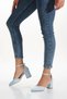 Women's Short Heeled Casual Shoes Baby Blue - 4
