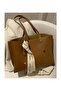 Afta Large Size Women's Tan Hand and Shoulder Bag - 2