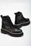 Women's Daily Comfortable Zippered Lace-Up Glitter Detailed Boots - 2