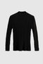 Slim Fit Black Ribbed Cotton Blended Half Fisherman Slim Fit Body Wrap Knitwear Sweater - 5