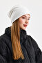 Women's White Thermal 100% Cotton Soft Beret Sultan Style Series (2 Different Looks in One) - 7