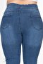 Plus Size Full Lycra Stretchy Comfort Model Elastic Waist Recovery High Waist Leggings Jeans - 6