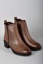 SELECT 240626 GENUINE LEATHER WOMEN HEELED BOOTS COFFEE - 2