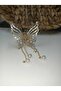 Women's New Season Crystal Stone Large Size Metal Peg Butterfly Pendent Buckle - 2