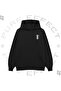 Unisex S Harf Clown Printed Black Oversize Sweatshirt Hoodie