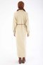 Cream-colored belted thin knit dress - 4