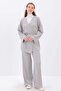 Gray Double-Breasted Collar Pant Suit