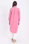 Pink-Secret Placket Long Shirt - 4