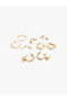 6-Piece Pearl Detailed Ball and Hoop Earrings Set - 3