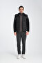 Hooded Thick Men's Puffer Coat Sleeve Knitted Ribbed - 5