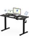 Flexispot Modern 120 x 60 cm Black Standing Desk with Adjustable Legs, Anti-Rust Steel Frames