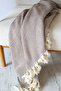 Coffee Oversized Sofa with Knitted Arms, Sofa Bed Cover 180X300 cm - 3