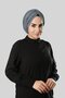 Anthracite Draped Casual Hijab Bonnet Sandy Gathered 2315_25 - 4