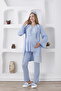 Pregnant - Maternity Set / Buttoned Pajamas and Lacy Dressing Gown Set / Slippers and Crown Gift - 3