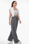 Smoked Women's Waist Lace-Up Three Thread Ribbed Wide Leg Palazzo Bottom Tracksuit - 6