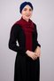 Navy Blue Practical Ready-To-Wear Hijab Bonnet with Honeycomb Gathered Detail 1204E_02