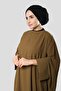 Black Draped Casual Hijab Bonnet Sandy Drawstring 2315_01