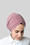 Violet Draped Casual Hijab Bonnet Sandy Drawstring 2315_21 - 2
