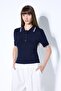 Regular Fit Polo Collar Buttoned Basic Plain Short Sleeve Knitwear Sweater D3300Ax24Au - 4