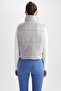 Lim Fit Stand Collar Crop Vest Z8655az22au - 4