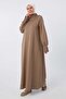 Mink Cotton Sleeves Buttoned Epaulette Dress - 3