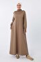 Mink Cotton Sleeves Buttoned Epaulette Dress - 2