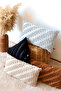 Bohemian Custom Design Zigzag Natural Punch Ponch Pattern Rectangular Decorative Throw Pillow Cover - 3