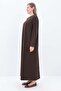 Coffee-Long Sleeve Lingerie Dress - 3