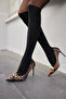 Noom Women's Leopard Buckle Metal Heel Stiletto