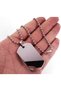 Soldier Tag Necklace Stainless Men's Women's Steel Necklace with Ball Chain