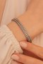 Women's Bracelet - Double Row Knit Model Women's Steel Bracelet - 2
