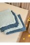 100% Cotton Baby Mouth Wipes Set of 4 Blue Turquoise Shoulder Cover Sweat Wipes - 2