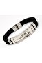 White Scorpion Figured Rubber Steel Men's Bracelet - 2
