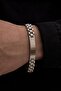 Men's Steel Bracelet - Luxury Curl Model Steel Bracelet with Name Written Imprint