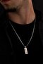 Men's Steel Necklace - Spotify Song Coded Steel Thin Pendant Necklace