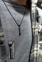 Spotify Song Code Steel Black Bar Necklace Block Chain Cklspotykly-Syh - 2