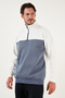 Regular Fit Zippered Stand-Up Collar with Furry Soft Raised Winter Sweat Men's Sweat 5905343 - 4