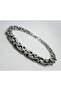 Men's Silver Color King Medium Thickness Imprint Steel Bracelet