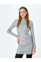 Stand Collar Long Sleeve Window Detailed Sequined Mini Evening Dress - 2