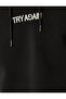 Slogan Printed Cotton Blend Raster Hooded Sweatshirt - 6