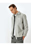 Viscose Blend Pocket Detailed Long Sleeve Stamp Shirt Jacket