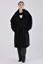 Black-Oversize Belted Cashmere Coat