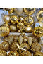 30 Pieces Cici Ball Gold Christmas Pine Tree Ornament Decor Ornament Set 6 cm