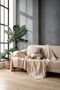 Light Brown Cotton Decorative Sofa Cover 170x230 Size Optimal Anti-Slip Design