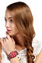 Colorful Stone Cast Metal Handcuffs Model Women's Bracelet - 2