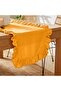 Mustard Yellow Frilly Runner, Velvet Textured 40X110, Worry-Free Runner