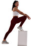 Burgundy Lace High Waisted Viscose Lycra Leggings (with Big Size Option) - 2